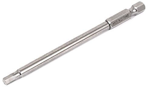 Sourcingmap 100mm Long 1/4 Hex Shank 4mm Hexagonal Tip Magnetic Hexagon Screwdriver Bit
