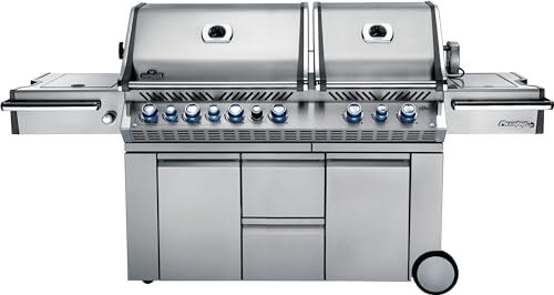 Napoleon Grills Prestige PRO 825 - Griglia a gas naturale con bruciatore laterale e fornelli posteriori a infrarossi
