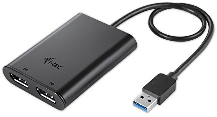 i-tec USB 3.0/USB-C Dual 4K Display Port Adattatore Video 2x Display Port 1x USB 3.0/USB -C per macOS, Windows Android e Ubuntu Compatibile con Thunderbolt 3