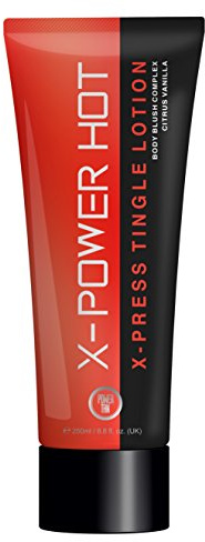 Power Tan X-Power Hot X-Press Tingle Sunbed Tanning Accelerator Cream 250ml – DHA-Free Accelerator Lotion with Vitamin B5, Hemp Hydrating Formula with Citrus Vanilla Fragrance for Deep Dark Tanning