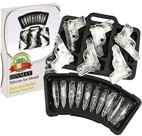 HINMAY Eiswürfelform mit Waffen- und Kugelform, AK47, 2 Stück