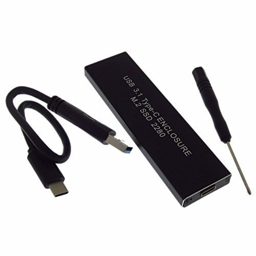 Pxyelec USB 3.1 Type C Enclosure Adapter to NGFF M.2 NGFF SATA SSD Hard Disk Outer Case 6Gbps for SATA 3.0 2230/2242/2260/2280