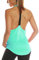 icyzone Damen Fitness Sport Tank Top Ärmelloses Sport Oberteil Yoga Gym Shirt (L, Ice Green)