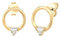 Elli PREMIUM Ohrringe Damen Ohrstecker Kreis mit Topas Edelstein aus 925 Sterling Silber