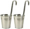trendsforever 2er Set Hängetöpfe Zink bunt in Zink/Silber für Balkon und Garten Blumentopf hängend aus Metall