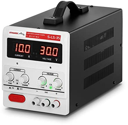 Stamos Soldering S-LS-35 Labornetzgerät Labornetzteil regelbar Netgerät Netzteil Labor 0-30 V, 0-10 A DC, 300 W, 100 mV / 10 mA