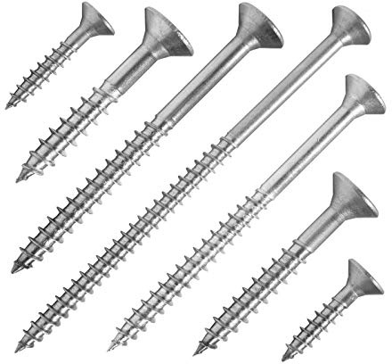 Edelstahl Spanplattenschrauben Torx Holzschrauben - 6,0 x 100 mm - 100 Stück/VA A2 V2A / Teilgewinde/TX/Senkkopf/schrauben-niro