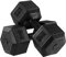 Holdfiturn 2Pcs Hexagon Dumbbell 10kg Dumbbell Set Hand Weight Set Cast Iron Dumbbells Fitness Equipment for Strength Training Home Workout Aerobic Gym