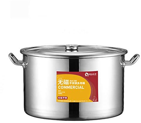 Topf, Catering Gewerbe/Haus Dick 304 Edelstahl Suppentopf Mit Deckel, Verwendet For Gasherd/Induktionsherd (13-80L) Stock Pot (Size : 13L)