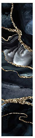 Bilderwelten Schiebegardinen Set Schwarz mit Glitzer Gold Flächenvorhang 250 x 60cm Ohne Aufhängung