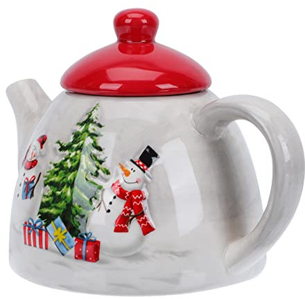 1 Pc Servilletero De Cerámica Tetera De Té Jarra Cerámica Cafetera Porcelana Navideña Olla Leche Navideña Jarra Agua Teteras Vacaciones Pava Hojas Sueltas Navidad
