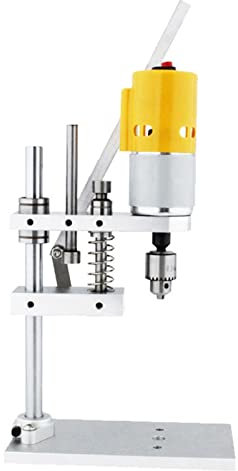 Quesardens 7 Speed Mini Drill Press Machine 1.5-10mm Small Pillar Drill Machine Mini Bench Table Drill for Drilling Wood Aluminum Plate Profile (Size : B:Chuck (1.5-10mm))