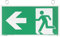 notlok Safety Work - Panneau Sortie de Secours - Double Face [ 38 x 20 cm ] | Panneau photoluminescent en PVC avec kit de montage pour fixation au plafond | Issue de Secours, Panneaux de Sécurité