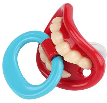 Alomejor Baby Schnuller, Niedlicher Lustiger Schnuller Dummy Schnuller Anti Off Silikon Einteiler Schnuller für Babys(1 Zugring)