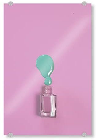 artboxONE Acrylglasbild 30x20 cm Fashion Nagellack pink Mint Bild hinter Acrylglas - Bild nagellack bunt Essie