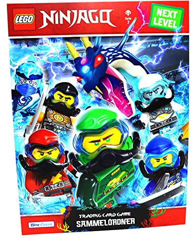 Lego Ninjago Karten Trading Cards Serie 7 - Geheimnis der Tiefe Next Level (2022) - 1 Sammelmappe Bundle + 10 Originale Hüllen