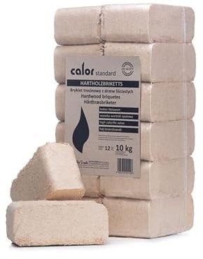 Holzbriketts Hartholz RUF 20kg (2x10 kg) aus Buche Erle 100% Öko Kaminbriketts