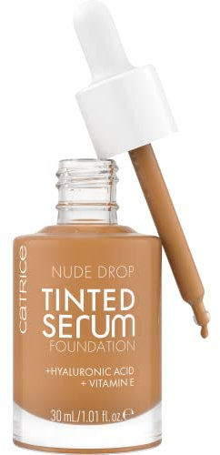 Catrice Nude Drop Tinted Serum Foundation, Nr. 075C, Nude, langanhaltend, mattierend, natürlich, für sensible Haut, vegan, ölfrei, ohne Parfüm, ohne Alkohol, 1er Pack (30ml)