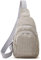 Molodo Damen Sling Bag Grau, 2.7 x 9.4 x 5.9 Zoll, Retro, Utility, Cord/70%, Polyester/30%, Strapazierfähig, waschbar, Leicht, Sport, Vintage