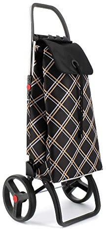 Klappbarer Einkaufstrolley Rolser I-Max Chiara 2 große Räder - Schwarz