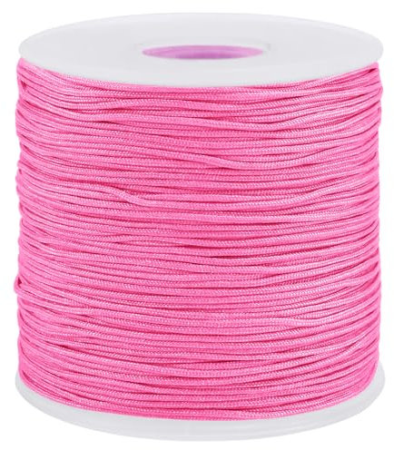 Uiopa Fil Nylon, 0,7mm x 120m Fil de Nylon pour Perles, Corde Bracelet Tressé Fil Bracelet pour Perle, Collier, Fabrication de Bijoux, Macramé, Bricolage Artisanat