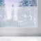 Fensterfolie Fensterbordüre Fensterbild Statisch haftend wiederverwendbar Winter Schnee Weihnachten Transparent Glas Statische Weihnachtsdeko Dekoration Fensterdekoration 20x150 cm Winter Girlande