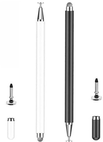 Stylus Pen für Samsung Galaxy Tab A7/A8/A8plus/A9/A9Plus Kompatibel mit iPad/Android Tablet Alle Touch-Geräte Universal Hochempfindlicher S Pen (Weiß + Schwarz)