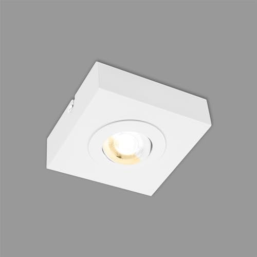 BRILONER – LED Deckenlampe mit einstellbarer Lichtfarbe, LED Deckenleuchte Schwenkbar, Lampe, Unterbauleuchte Küche, Wohnzimmerlampe, Aufbauleuchte, Weiß 1er