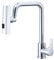 Kitchen Sink Taps Mixer with 3 Functions 360°Swivel Spray Head, NEWRAIN Single Handle 1 Hole Stainless Steel Kitchen Faucet, Polished Chrome