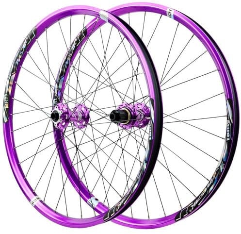 26 27.5 29 Zoll Radsatz Scheibenbremse MTB Steckachse Laufrad Satz Lagernaben 8 9 10 11 12 Gang Kassette Mountainbikes Vorne Hinten Felgen (Color : Purple, Size : 27.5inch)