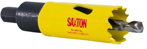 Saxton HSS Hole Saw Cutter M42 Bi-Metal 8% Cobalt Heavy Duty + Arbor (14mm – 230mm) (25mm + Arbor)