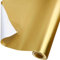 ADQUATOR Rouleau de papier cadeau doré métallisé de 60 cm x 12 m, couleur unie, parfait pour mariage, festival, anniversaire, fête prénatale