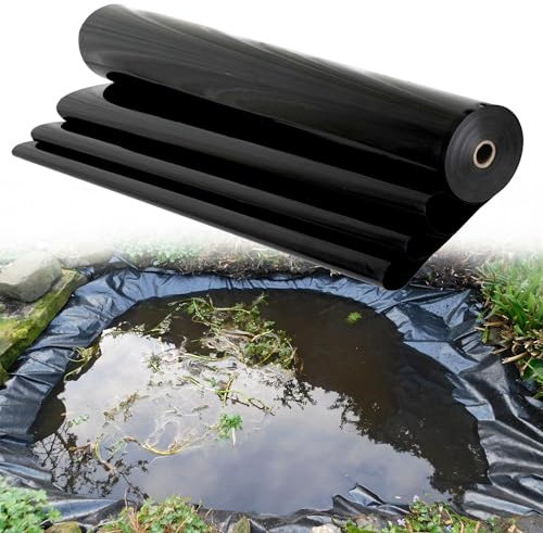 Garten Teichfolie Dichtungsfolie Flexibel für HDPE Brunnen Fischteiche Folie Große Schwimmteich Folie UV & Reißfest Teichmembran Teichplane für Gartenteich Aquagart Hochbeet(Größe:1x1M)