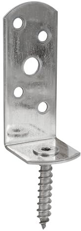 Alberts 846299 Soporte para Valla Trenzada, Forma de L, Plata