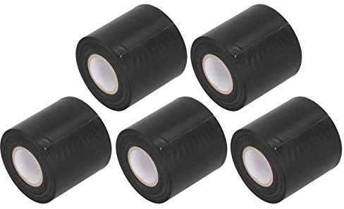 Line Set Tape, Pipe Tape Hvac Line Set Tape Oil Resistant Tube Protective Wrapping Tapes 5pcs Air Conditioner Pipe Tape for AC Air Conditioner Sealing (Black)