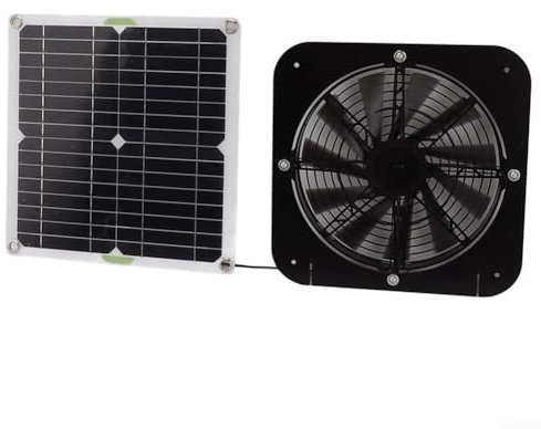 EpheyFIF Kit di ventilatori a pannello solare ad alimentazione solare, pannelli solari per capannoni, ventilatore portatile a timpano USB con pannello solare da 100 W per spazi esterni scarico