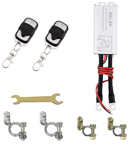 WOODGUILIN Remote Battery Disconnect Switch 12V Wireless Remote Car Kill Switch DC12V 200A Wireless Switch.