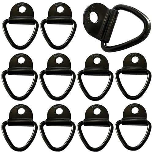 10 Pcs Trailer Tie Down Anchor, D Tie Down Rings, Stainless Steel D Ring, Heavy Duty Tie Down Anchor, Tie Down Anchor Hook, Retaining Ring Hook, for Cargo Safety in Trucks, Boats, Trailers