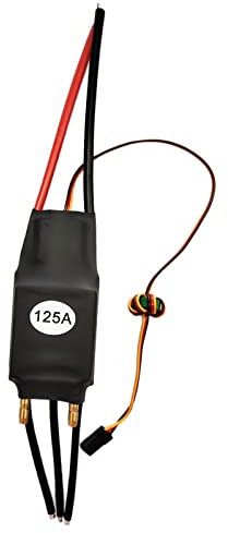 Luwecf Variateur RC pour Bateau, Contrôleur de Vitesses ESC 60/80/100/125/200A, 125A