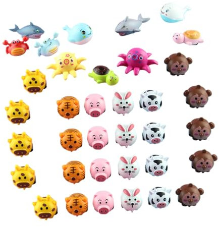 DRESSOOS 36stücke Schiebeauto Rückziehauto Mit Tieren Kinderautospielzeug Für Kleinkinder Cartoon-autospielzeug Geburtstagsgeschenke Aus Hochwertigem