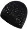NaLatia Damen Beanie Mütze mit Strass Slouch Jersey Mütze Fraun Elastisch Weich Bequem Strickmützen 2024 Frühjahr Sommer Glitzer Damenmütze