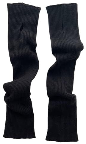 Wall Stopper Heating Winter Open Finger Screen Warm Plain Long Sleeve Gloves Blindfold Latex, black, One Size