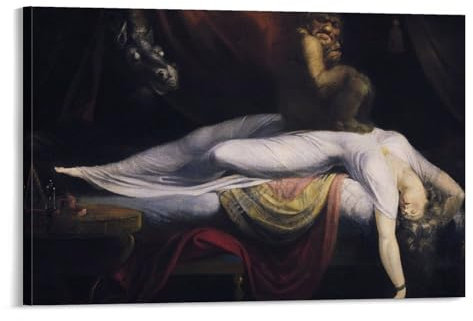 Albtraum Johann Heinrich Füssli Poster, Wandkunst, Poster, Drucke, Heimdekoration, Bild, Leinwand, Gemälde, Poster, 60 x 90 cm