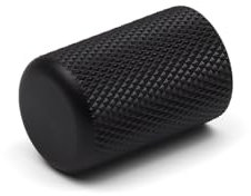 Black Knurled Cabinet Knob Small Textured Matt Cylinder Button Pull 18mm Diameter Kitchen Cupboard Door Drawer Furniture Upcycle Handle