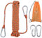 LZ.MZXU Kletterseil 10M 8mm Seil Kletterseil Outdoor Sicherheitsseil Rettungsseil Fallschirm-Seil Nylon Seil mit 2 karabiner für Camping Bergsteigen Outdoor Abenteuer Feuerleiter (Orange)
