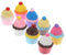 SMASOLO 8pcs Resin Cupcake Keychain Fridge Magnets Craft Accessories for Creative Decorations for Unique and Personal Projects