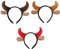 VALICLUD 3 Stück Stirnband Aus Horn Horn-kopfschmuck-stütze Haarreifen Aus Horn Neues Jahr Stirnband Braun Haarbänder Aus Ochsenhorn Party-haare Kuh-stirnband Festival-haarband Plüsch
