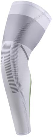 AUXDIQ 1 Coppia Gambali Compressione Uomo Donna Ciclismo Manicotti Gambe Ginocchiera Basket Ginocchio Compressione Bianco