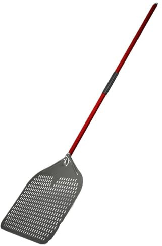 SkyjOy Pala Pizza Pala for Pizza de 16 Pulgadas, Longitud Total 57, Mango Desmontable(16 Inch Red Handle)