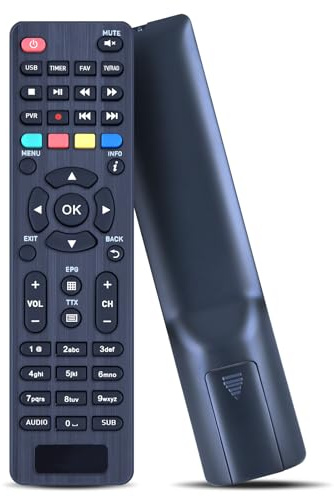 WKOLF Telecomando di ricambio, compatibile con decoder digitale Telesystem TS6822 T2HEVC Twin Tuner FACILE/01 FÁCIL Stealth/01, non adatto per altri telecomandi